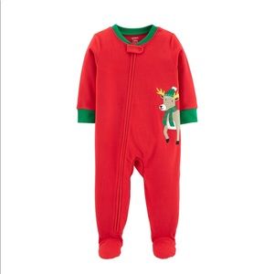 Baby Carters microfleece Christmas footed Pajama